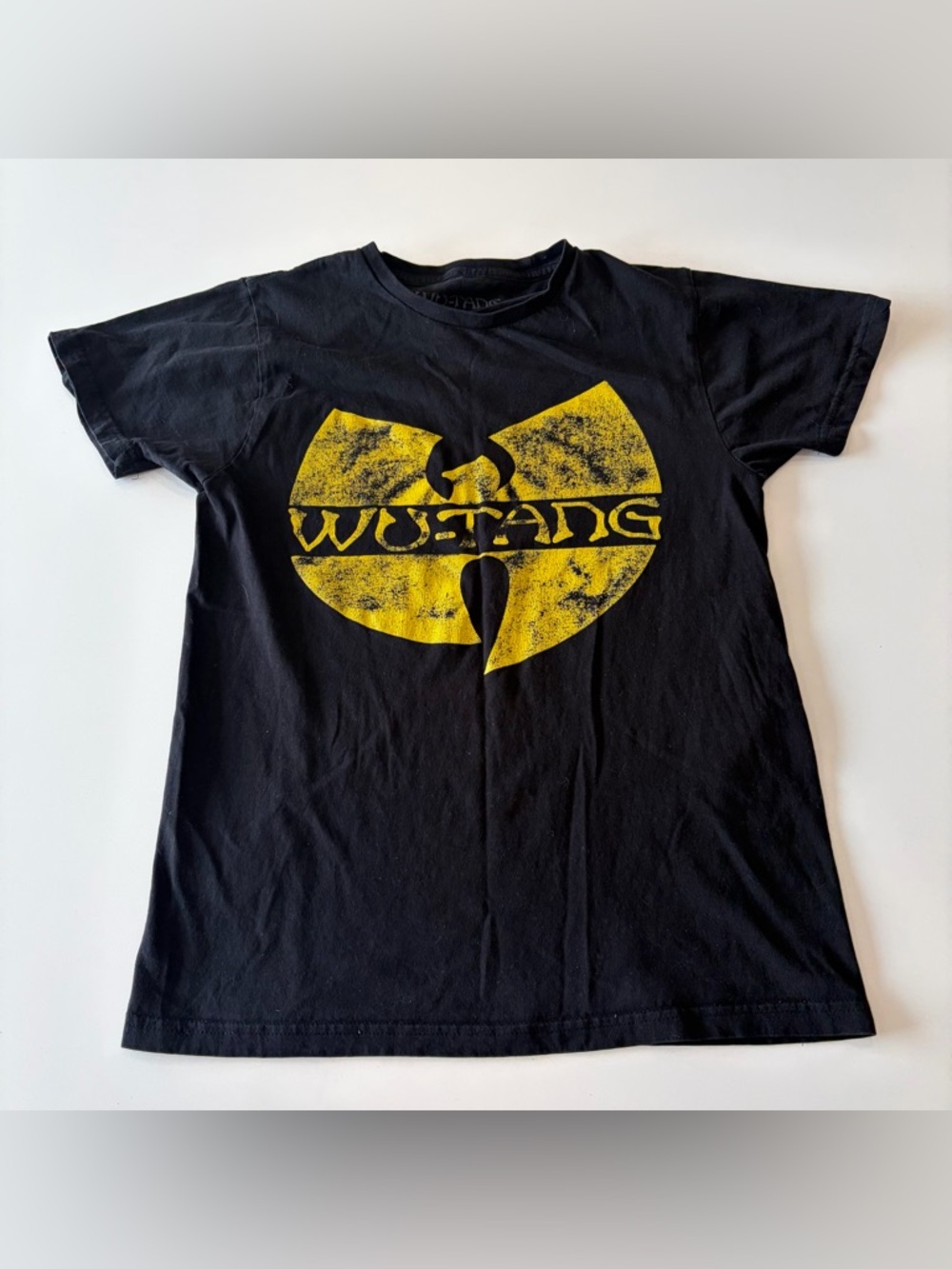 Size small Wu-Tang Clan Black Tee with Yellow Logo